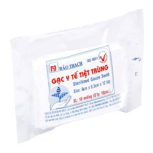 Gạc y tế tiệt trùng Bảo Thạch (10 miếng/gói) – Pharmacity